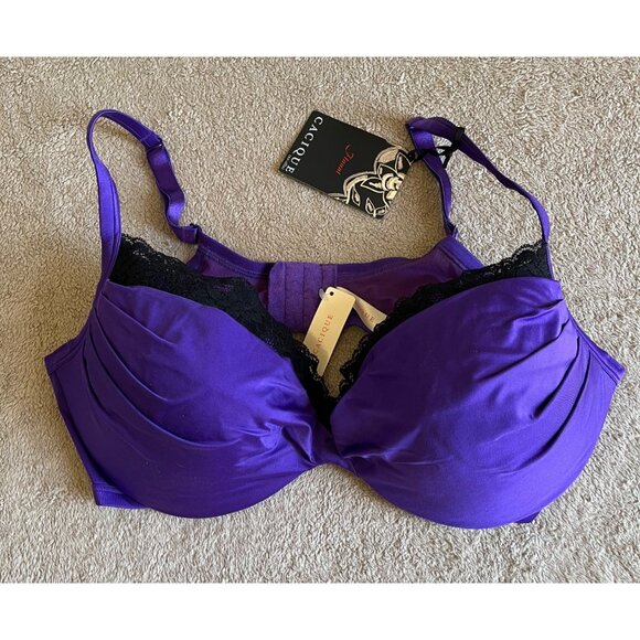 Cacique Other - Cacique Balconette Bra 42D Royal Purple Smooth Satin NWT